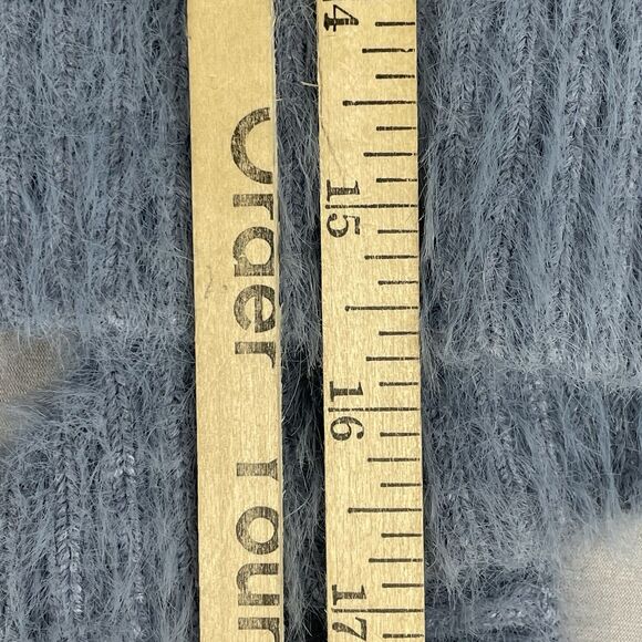 Windsor Cropped Tie Front Mock Neck Sweater Women’s Sm Powder Blue Pastel Cozy - Picture 11 of 16